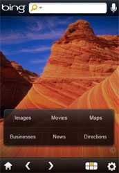 Bing de Microsoft d�barque sur l'AppStore